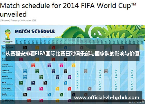 从赛程安排看FIFA国际比赛日对俱乐部与国家队的影响与价值